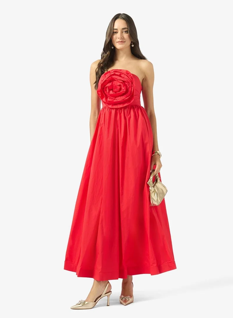 Ginger Boutique  Floral Strapless Maxi Dress for Women | Best Price UAE