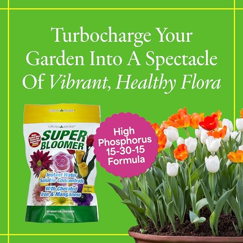 Grow More Super Bloomer 15-30-15 Fertilizer - 3lbs of Flower Fertilizer Bloom Booster for More Colorful Blooms & Blossoms - Flower Food for Flowers of All Types with Chelated Iron & Manganese - Image 2