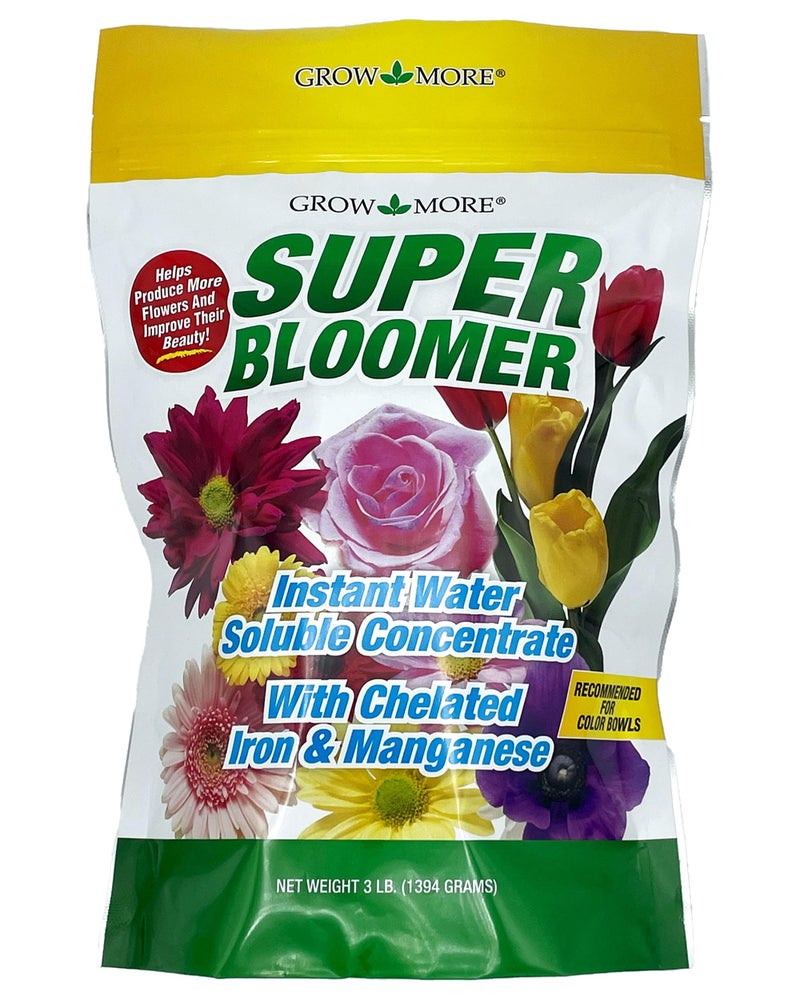 Grow More Super Bloomer 15-30-15 Fertilizer - 3lbs of Flower Fertilizer Bloom Booster for More Colorful Blooms & Blossoms - Flower Food for Flowers of All Types with Chelated Iron & Manganese - Image 1