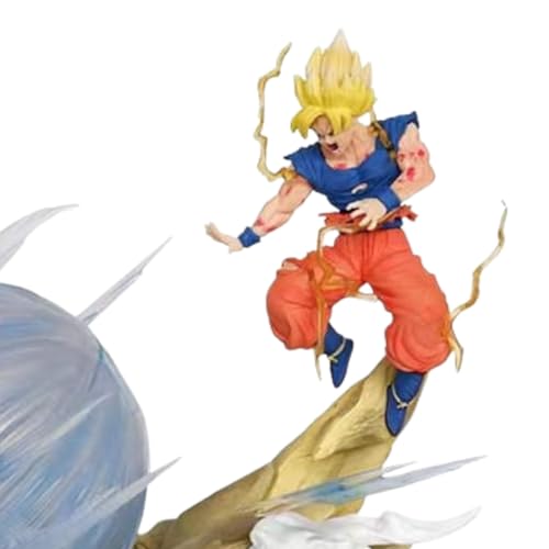 Mayatra's Dragon Ball Z Action Figure, Super Saiyan Battle Scene, Collectible Anime Statue with Energy Ball Effect - Image 2