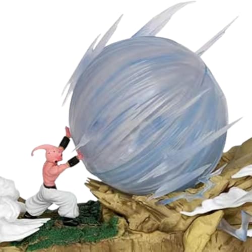 Mayatra's Dragon Ball Z Action Figure, Super Saiyan Battle Scene, Collectible Anime Statue with Energy Ball Effect - Image 3