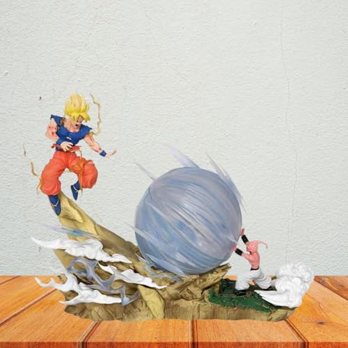 Mayatra's Dragon Ball Z Action Figure, Super Saiyan Battle Scene, Collectible Anime Statue with Energy Ball Effect - Image 5