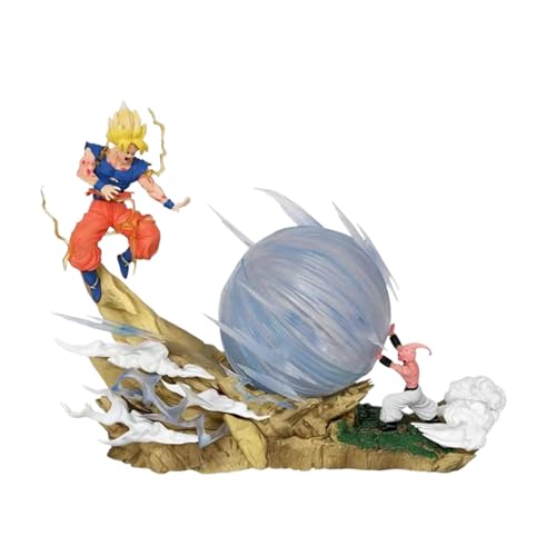 Mayatra's Dragon Ball Z Action Figure, Super Saiyan Battle Scene, Collectible Anime Statue with Energy Ball Effect - Image 4