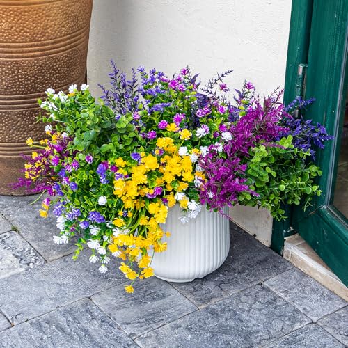 CLEANGOR 14 Bundles Artificial Flowers for Outdoors, UV Resistant Artificial Outdoor Plants, Faux Plants for Spring Summer Garden, Porch, Window Box, Hanging Planters, Home Wedding Farmhouse (Mix) - Image 4