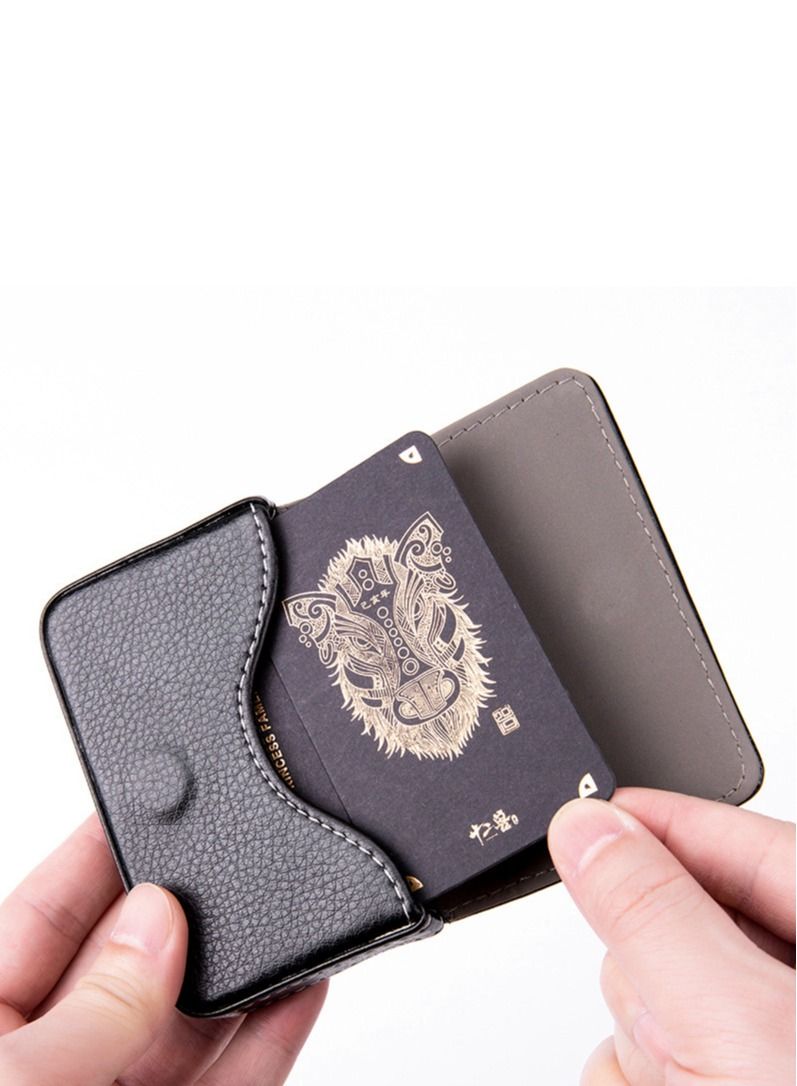 Generic Business Card Holder,Business Card Case 100x65x20mm(Black)  - Image 1