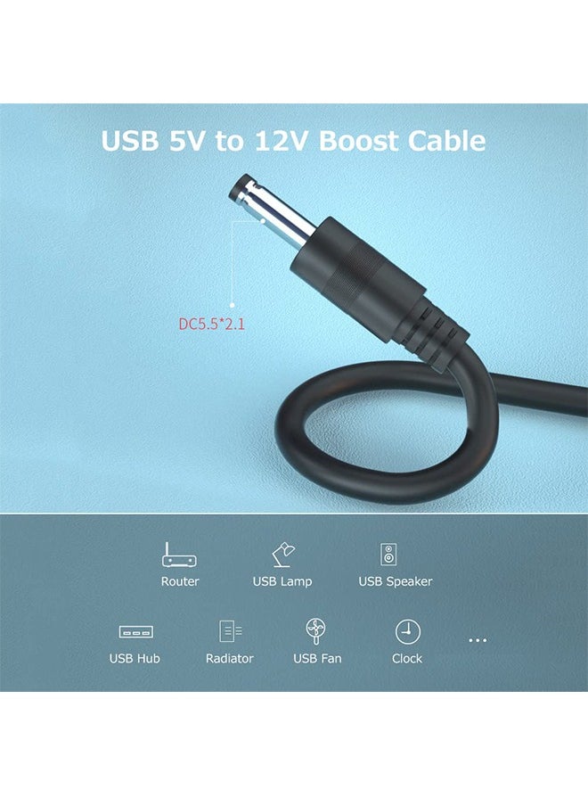 كينج باور - كابل تشغيل الراوتر بالباور بنك اثناء انقطاع التيار الكهربائي USB مزود بمحول تيار مستمر 5 فولت إلى 12 فولت - 1 متر - Image 1