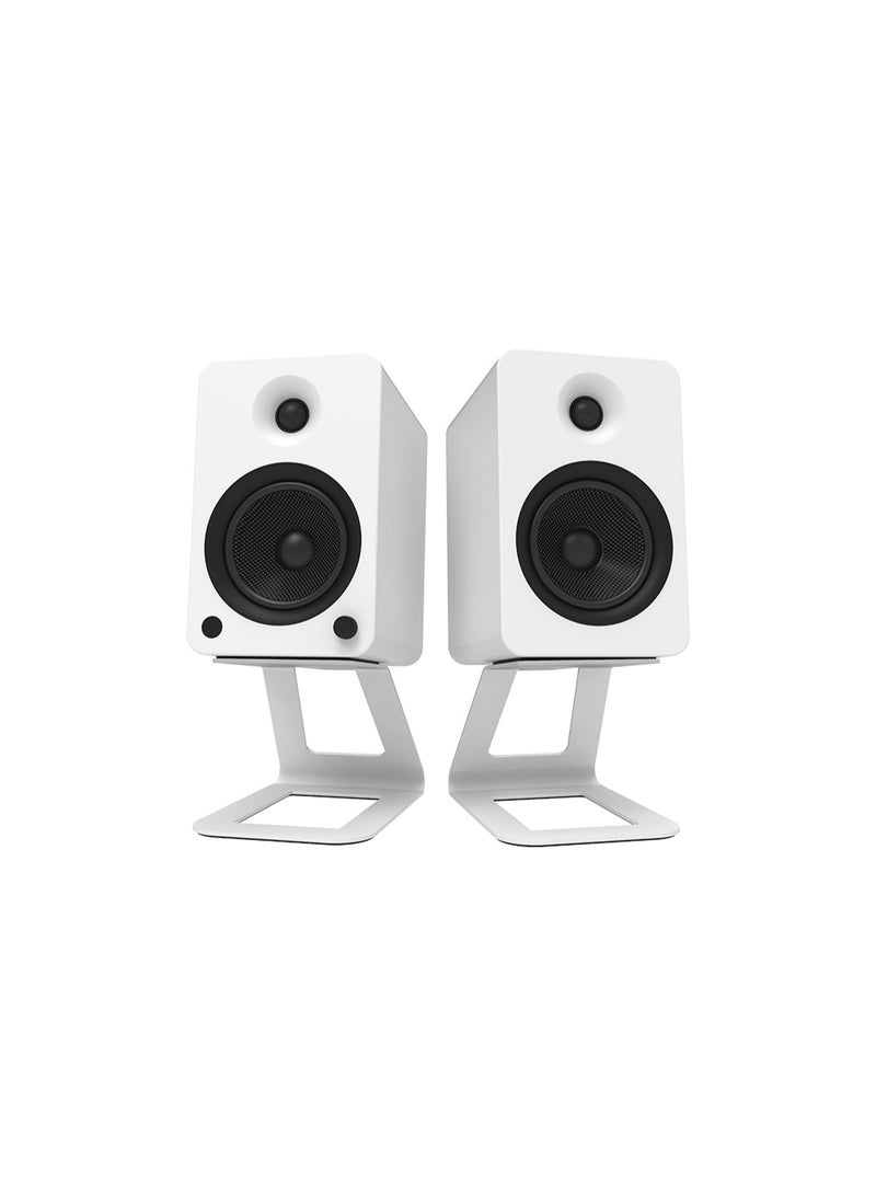 Kanto Audio SE6W Elevated Desktop Speaker Stands for Large Speakers-White, Pair - Image 2