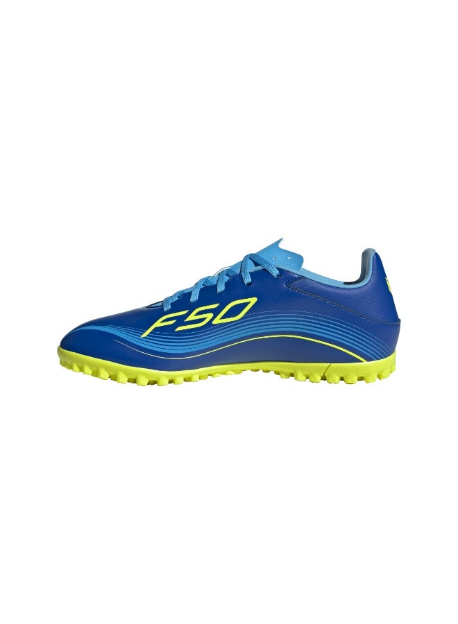 Adidas F50 Messi Club Turf Boots - Blue/Solar Yellow - Image 4