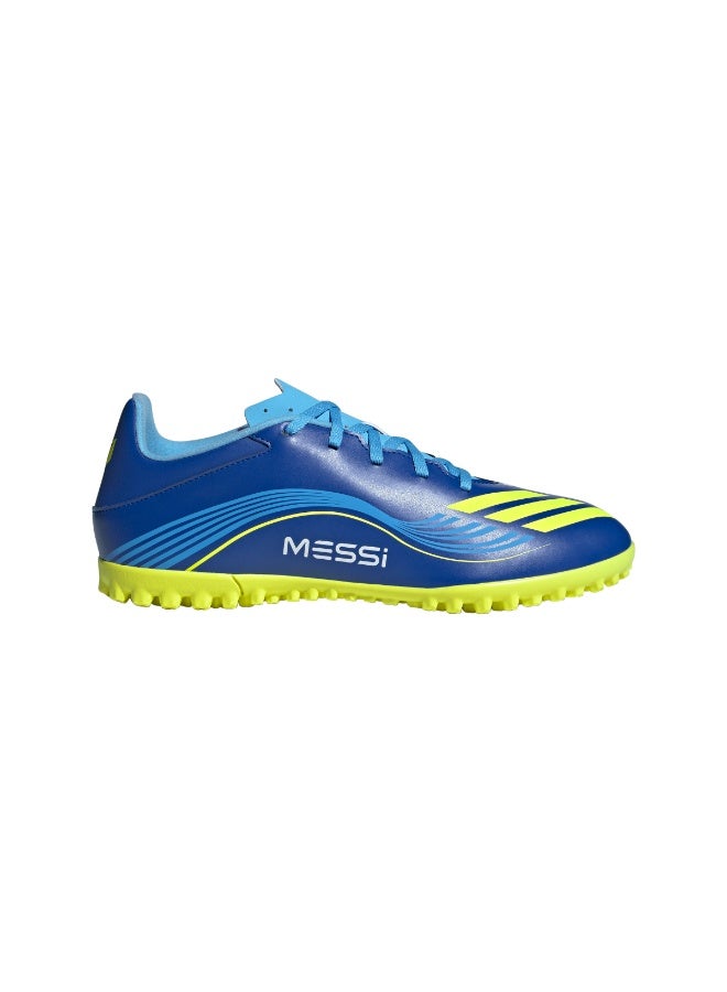Adidas F50 Messi Club Turf Boots - Blue/Solar Yellow - Image 1
