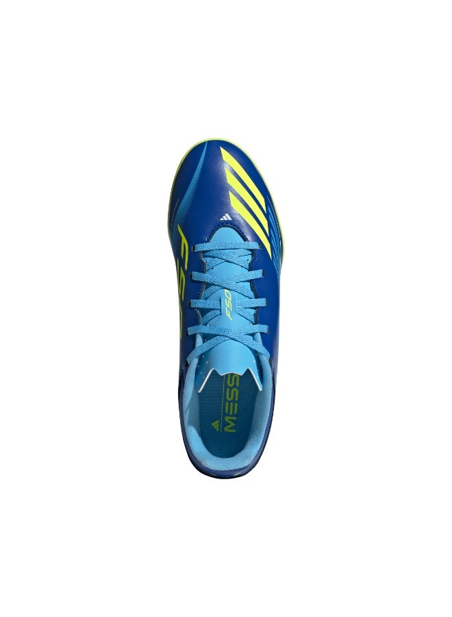 Adidas F50 Messi Club Turf Boots - Blue/Solar Yellow - Image 2