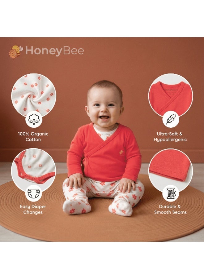 HoneyBee Newborn Essentials Set-100% Organic Cotton, 10-Pcs Baby Gift Set for Boys & Girls (0-3) - Made in Turkey - Image 4