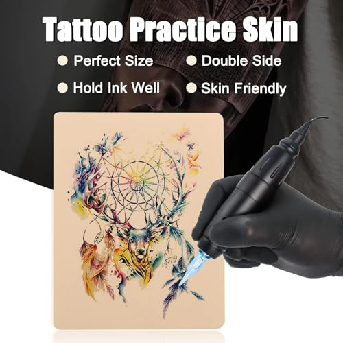 SHIELD PLUS 1mm Silicone Fake Tattoo Practice Skin – Pack of 4 Sheets for Tattoo Artists, Needle Training & Design Practice - Image 4