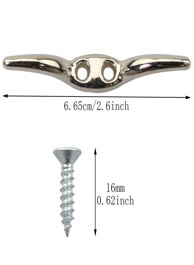 MEETOOT 4pcs Blind Accessories Hooks, Zinc Alloy Blind Cord Cleat Winder Rope Cleat Hook for Home Office Window Blinds and Flagpoles, Boats, Awnings, Tarpaulins - Image 2