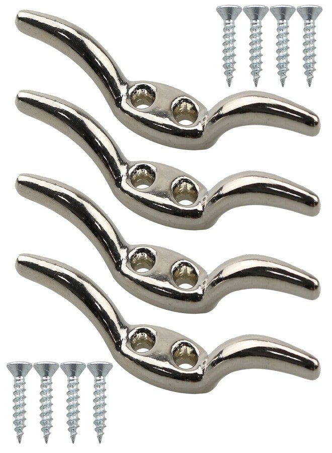 MEETOOT 4pcs Blind Accessories Hooks, Zinc Alloy Blind Cord Cleat Winder Rope Cleat Hook for Home Office Window Blinds and Flagpoles, Boats, Awnings, Tarpaulins - Image 1