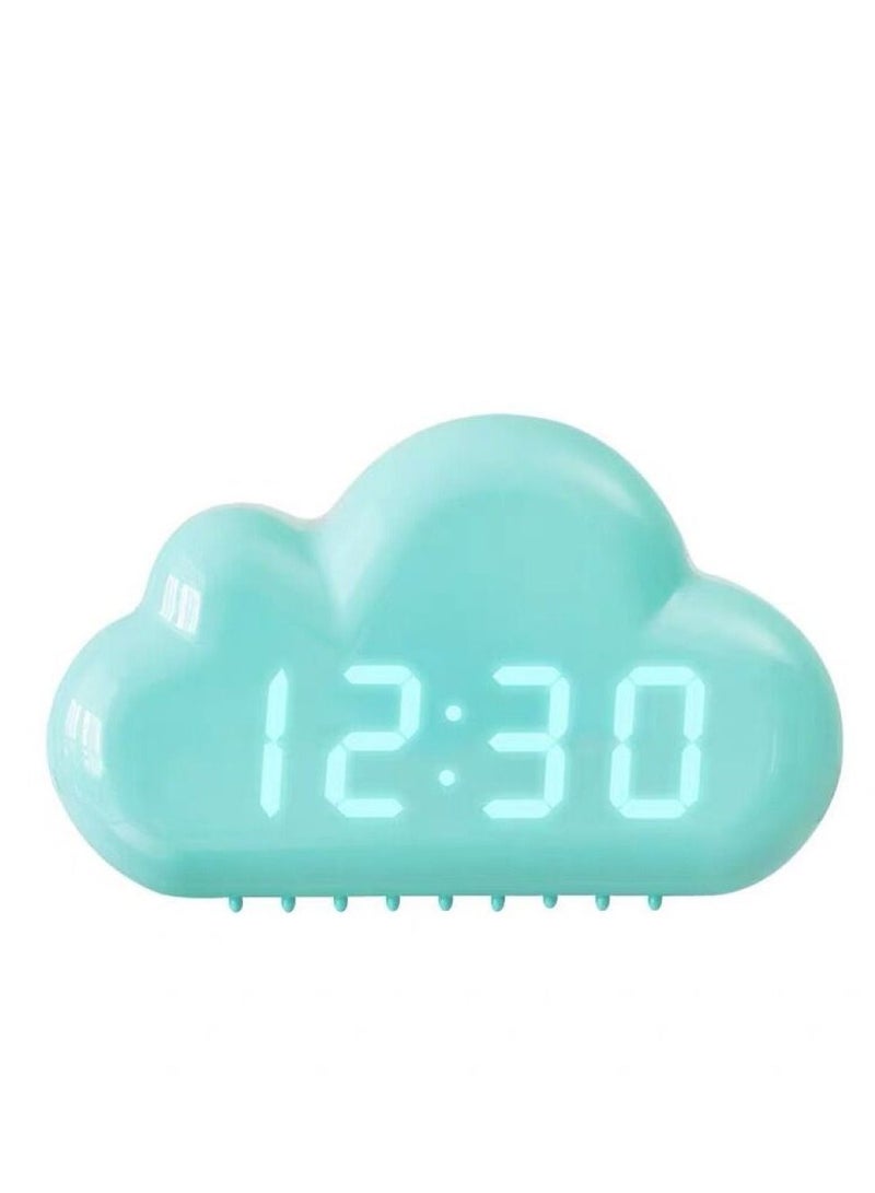cloud Digital Alarm Clock Office Cloud LED Clock Room Table Clock Voice Control Clock  - Image 1