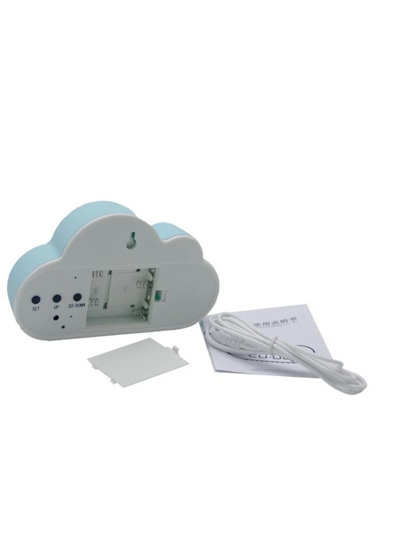 cloud Digital Alarm Clock Office Cloud LED Clock Room Table Clock Voice Control Clock  - Image 5