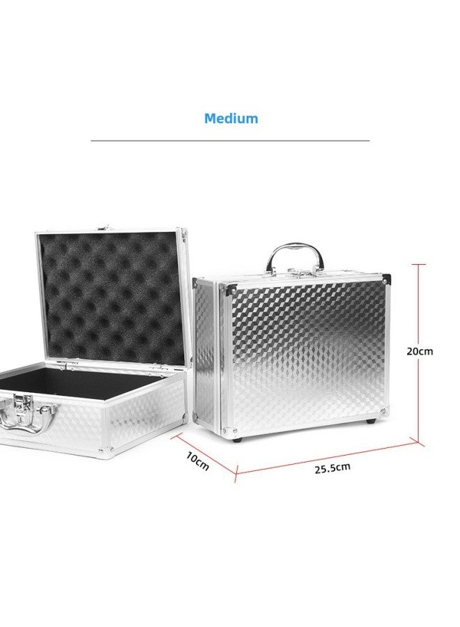 Metal Microphone Aluminum Box Large Small Size Outdoor Live Broadcast U87 Condenser Microphone Portable Aluminum Box - Image 1