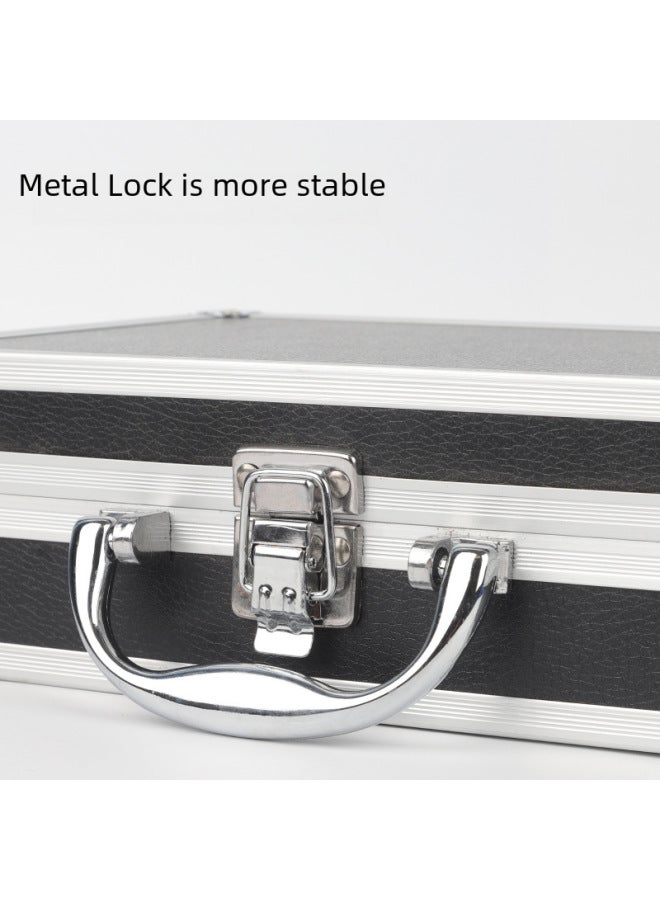 Metal Microphone Aluminum Box Large Small Size Outdoor Live Broadcast U87 Condenser Microphone Portable Aluminum Box - Image 2