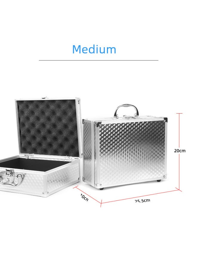 Metal Microphone Aluminum Box Large Small Size Outdoor Live Broadcast U87 Condenser Microphone Portable Aluminum Box - Image 4