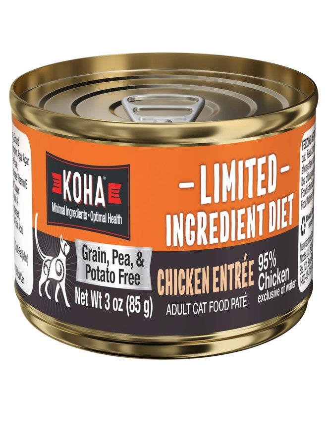KOHA Limited Ingredient Diet Chicken Pate for Cats - Single Meat Wet Cat Food for Sensitive Stomachs - Pate Cat Food with No Fillers - 3oz Pack of 24 - Image 1
