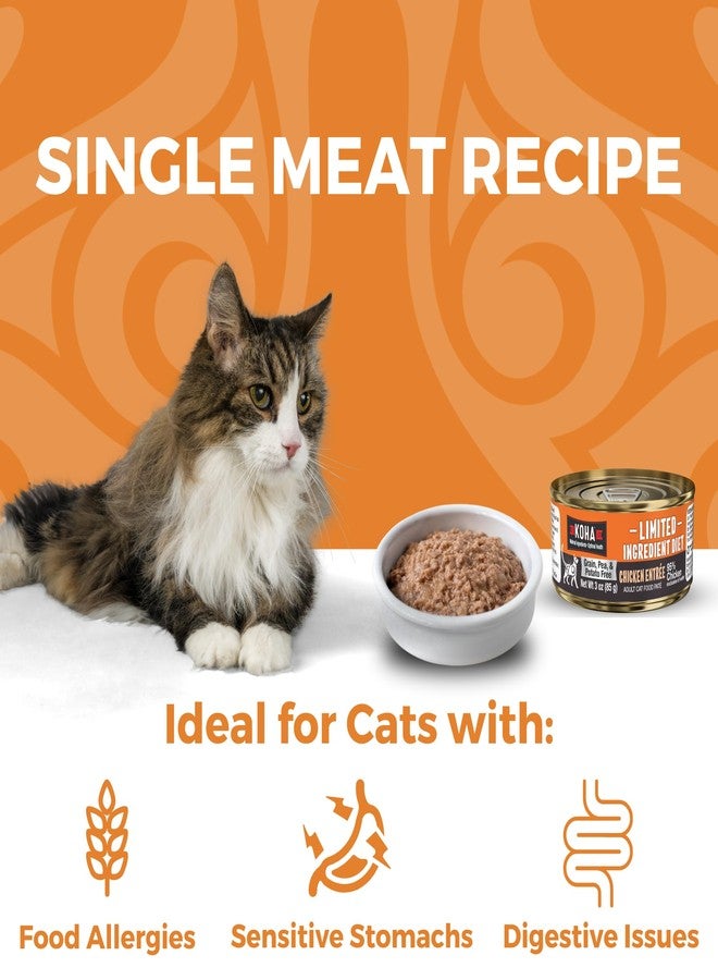 KOHA Limited Ingredient Diet Chicken Pate for Cats - Single Meat Wet Cat Food for Sensitive Stomachs - Pate Cat Food with No Fillers - 3oz Pack of 24 - Image 3