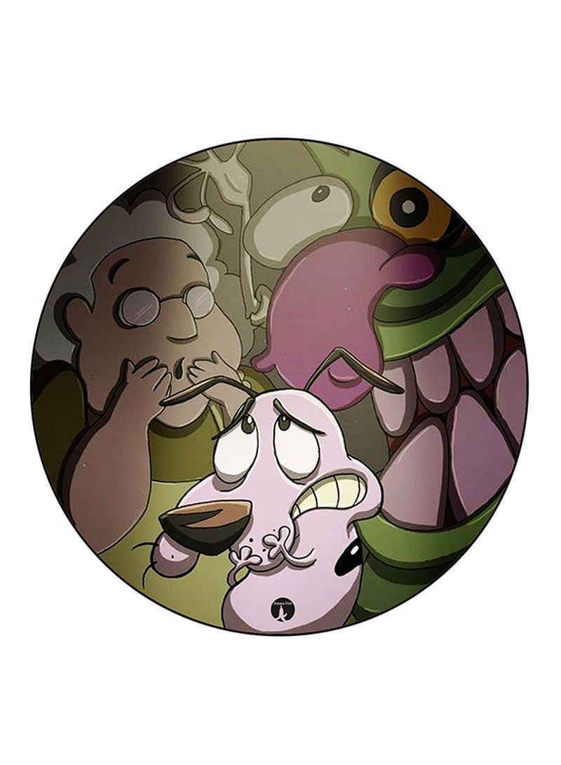 Courage The Cowardly Dog Printed Mouse Pad  Multicolour