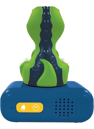 Lexibook Dinosaur Nightlight Alarm Clock for Kids Bedroom, Educational Digital Alarm Clock with LCD Display, Soft Glowing Dinosaur Night Light, Snooze Function, Built-in Alarm Sounds, Blue/Green Kids Table Clock for Boys and Girls, Fun and Interactive Time Learning Clock for Children - view 2