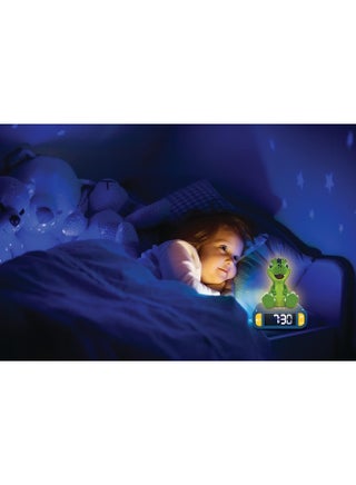 Lexibook Dinosaur Nightlight Alarm Clock for Kids Bedroom, Educational Digital Alarm Clock with LCD Display, Soft Glowing Dinosaur Night Light, Snooze Function, Built-in Alarm Sounds, Blue/Green Kids Table Clock for Boys and Girls, Fun and Interactive Time Learning Clock for Children - view 4