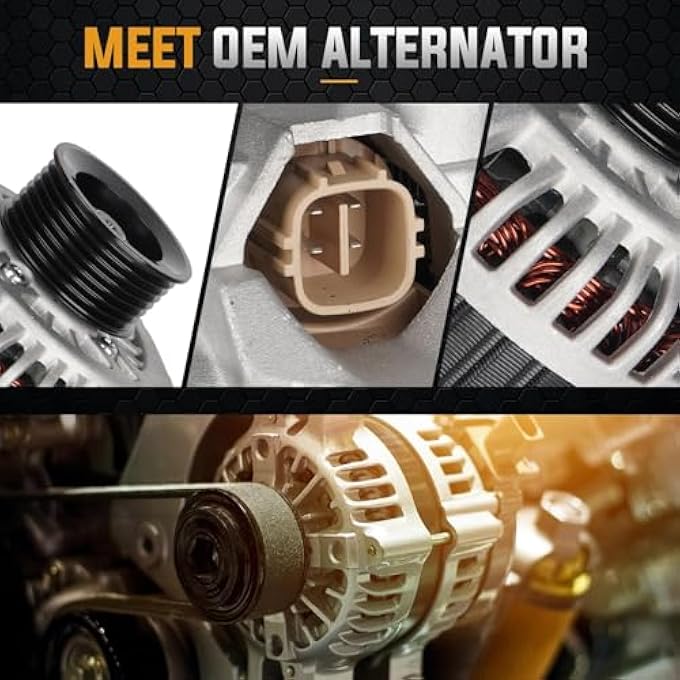 ILONPA Alternator Replacement Compatible with 2002 2003 2004 2005 2006 Acura RSX, 2002 2003 2004 2005 2006 Honda CR-V Replace 90-27-3315N - Image 3