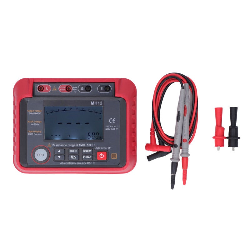 Resistance Meter LCD Digital Display Ohm Tester Megohmmeter - Wide Measurement Range High Accuracy Insulation Tester for Power System - Image 3