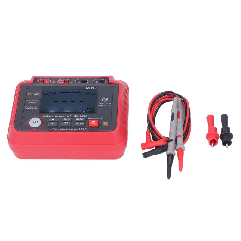 Resistance Meter LCD Digital Display Ohm Tester Megohmmeter - Wide Measurement Range High Accuracy Insulation Tester for Power System - Image 4