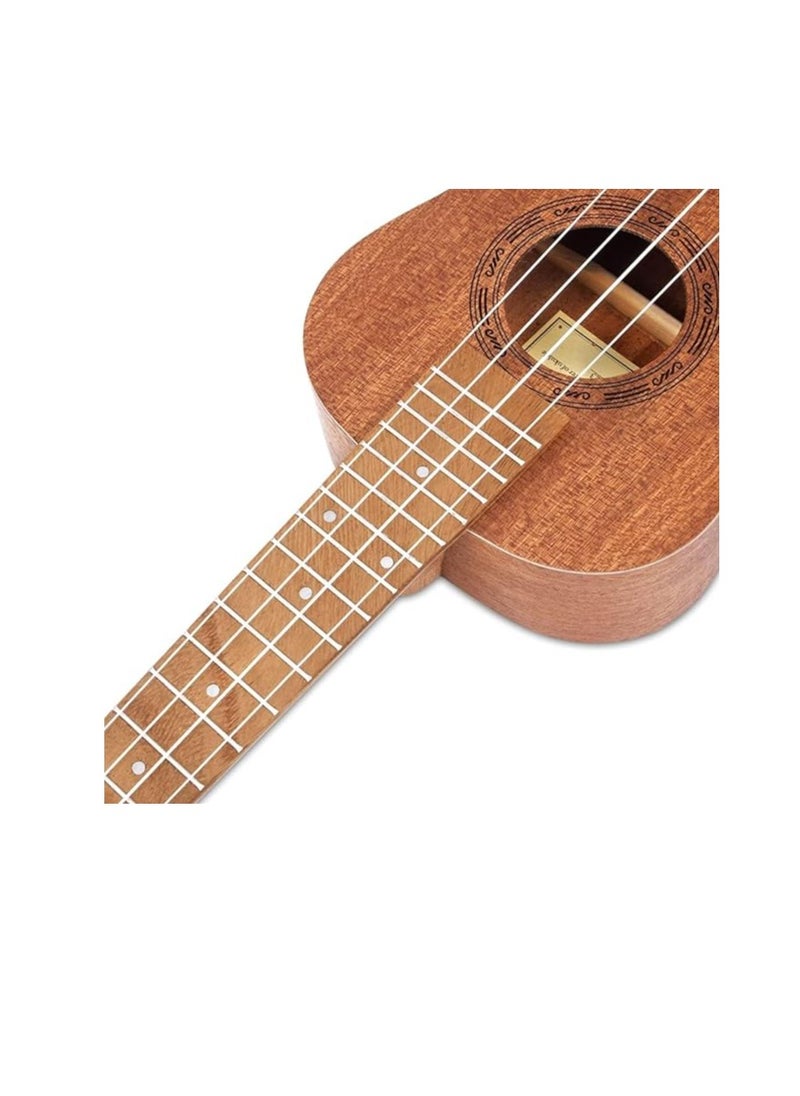 Megarya - Ukulele 24" Concert Size Professional Solid Mahogany Wood with Padded Bag (Natural) - Image 1
