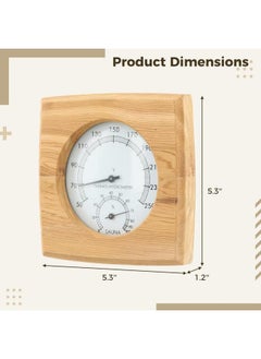 Homaisson 2 in 1 Wooden Sauna Hygrothermograph, Sauna Thermometer and Hygrometer, Indoor Humidity Temperature Measurement Sauna Room Equipment and Accessories - pzsku/Z591261987243B987F345Z/45/_/1736923047/ac72a812-42fd-4f3c-aed2-59170a1a62f8