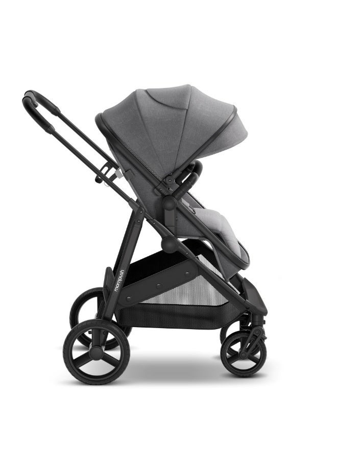 Mompush - Wiz 2 in 1 Baby Stroller with Bassinet Mode, Grey, 0-3 Y - Image 3