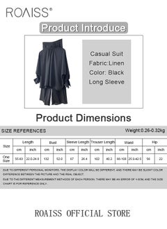 roaiss 2Pcs Women's Casual Set Long-Sleeved Top + Pants of The Same Color Malay Indonesia Style Loose Casual Comfortable  - Image 4