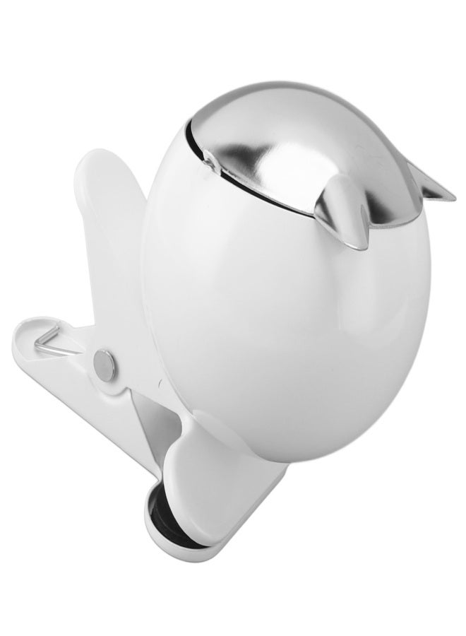 منفضة سجائر بمشبك مقاوم للرياح، منفضة سجائر أنيقة ومبتكرة مصقولة ومزخرفة مع غطاء، مناسبة للحانات ومقاهي الإنترنت وصالات الكاريوكي والمكاتب والطاولات، لون أبيض - Image 2