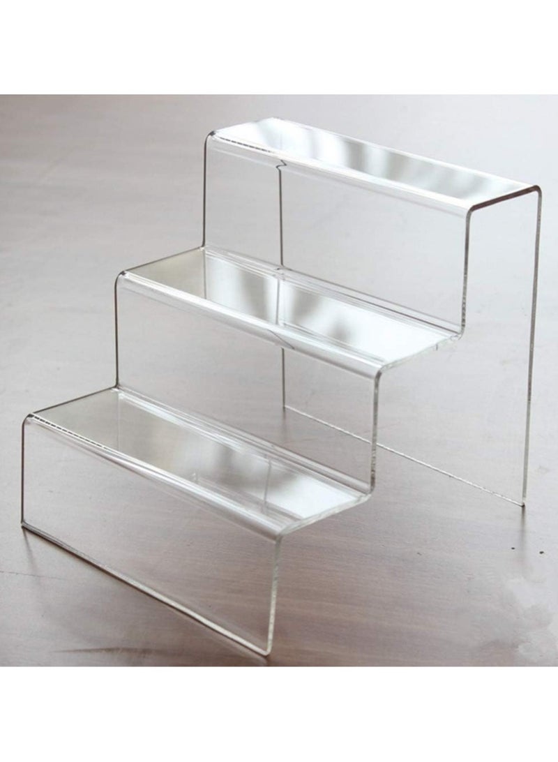 Raxoom Acrylic Riser Display Shelf 3-layer Clear Stand For Amiibo Funko Pop Figures Cabinet Countertop Cake Cupcakes Organizer Holder 30cm - Image 4