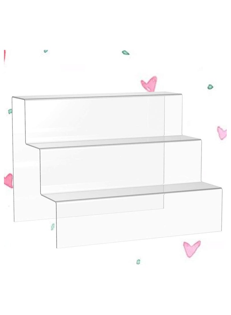 Raxoom Acrylic Riser Display Shelf 3-layer Clear Stand For Amiibo Funko Pop Figures Cabinet Countertop Cake Cupcakes Organizer Holder 30cm - Image 5