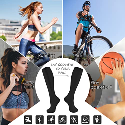 cerpite Zipper Compression Socks, 2 Pairs 15-20 mmHg Closed Toe Compression Stockings for Men Women - Image 4