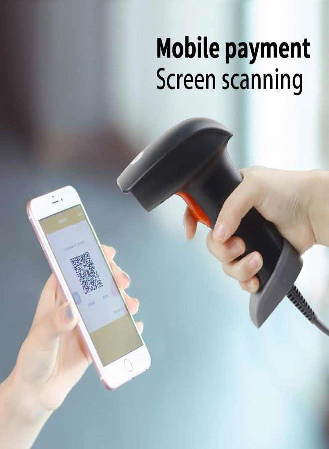 Posunitech USB Laser 2D Barcode Scanner Wired Handheld Bar Code Scanner Reader Black Fast and Accurate - Image 3