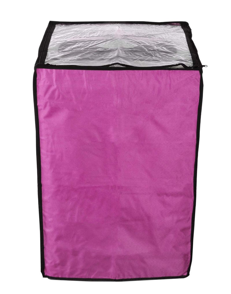 Classic® Top Load Washing Machine Cover Suitable For LG 8 Kg, 8.5 Kg, 9 Kg, 9.5 Kg, 10 Kg (63cms X 63cms X 93cms) Color - Pink - Image 4