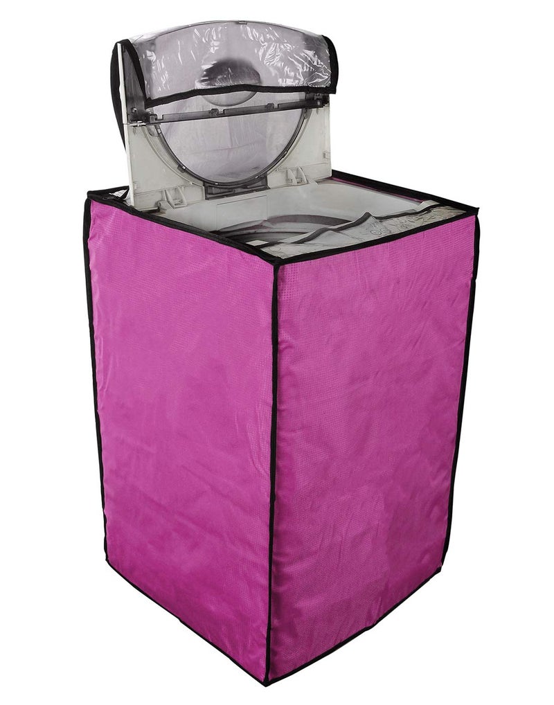 Classic® Top Load Washing Machine Cover Suitable For LG 8 Kg, 8.5 Kg, 9 Kg, 9.5 Kg, 10 Kg (63cms X 63cms X 93cms) Color - Pink - Image 1