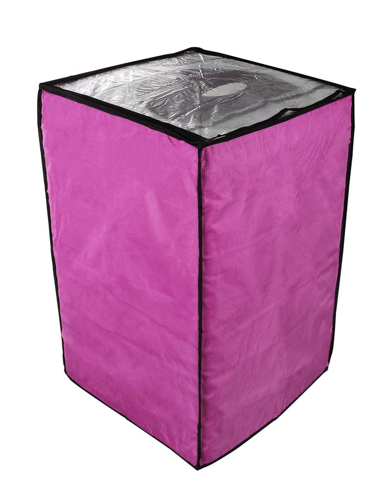 Classic® Top Load Washing Machine Cover Suitable For LG 8 Kg, 8.5 Kg, 9 Kg, 9.5 Kg, 10 Kg (63cms X 63cms X 93cms) Color - Pink - Image 2