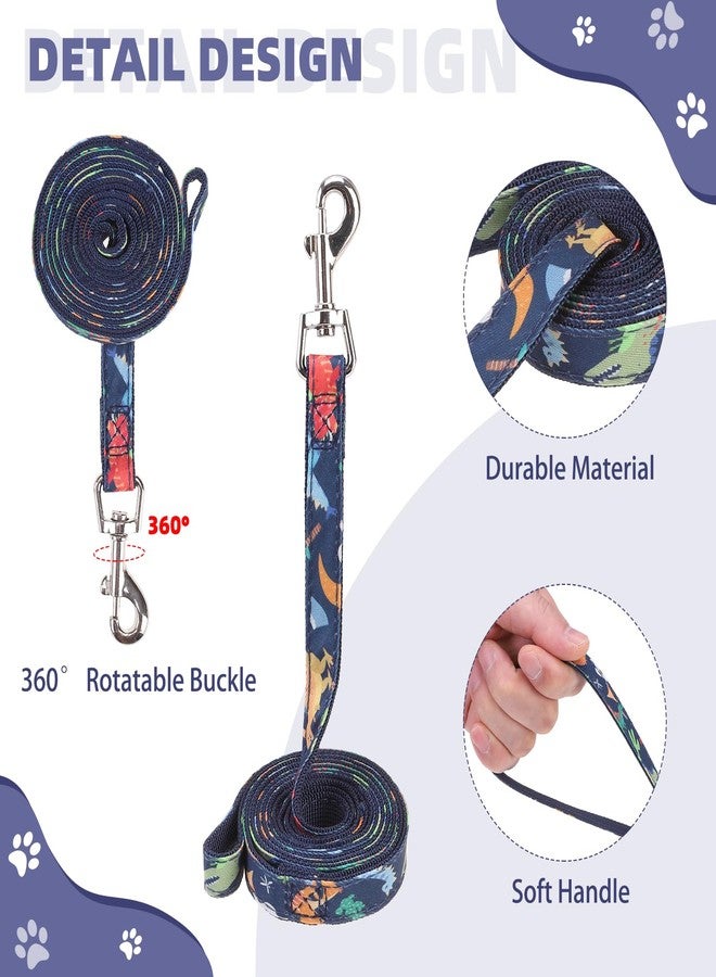 كولتيل طقم سرج ومقود للكلاب الصغيرة والمتوسطة من كولتيل، سرج شبكي ناعم مريح مبطن للحيوانات الأليفة، سرج تدريب قابل للتعديل وعاكس للضوء وسهل المشي للجراء والقطط، تصميم ديناصور صغير - Image 4