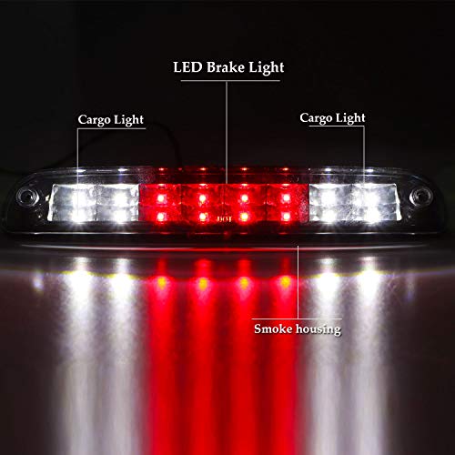 Bomusou LED Third 3rd Brake Light, High Mount Stop Light Fit for Ford F250 F350 Super Duty (99-16), for Ford Explorer (01-05), for Ford Ranger (93-11), for Mazda (94-10) (Black Housing Clear Lens) - Image 5