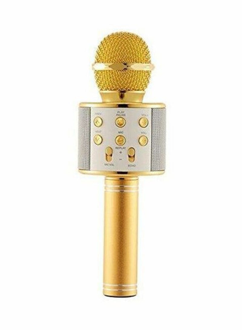 Bluetooth Karaoke Microphone g858 Gold/Silver - Image 1
