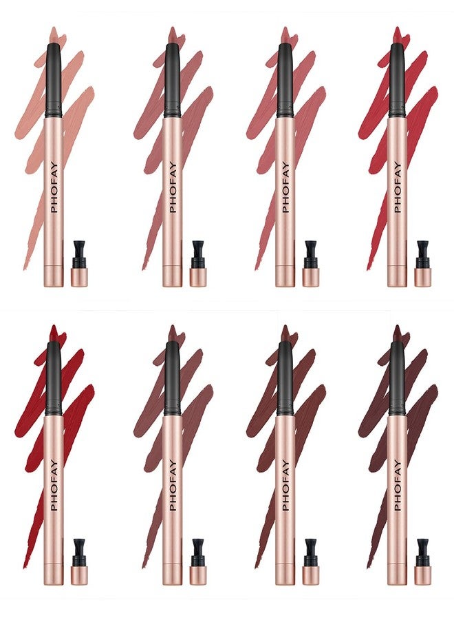 PHOFAY LIP LINER+LIPSTICK PEN-Multi-Functional Lip Liner - 3D Plump Effect, Glaze Compatible, Long-Lasting & Smudge-Proof, Vegan Formula (8 COLORS) - Image 1