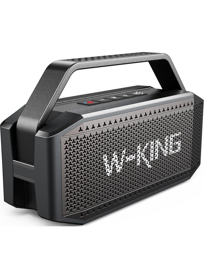 W-KING Loud Bluetooth Speaker, 100W Max IPX6 Portable Outdoor Speakers Bluetooth Wireless/60W Deep Bass Radiator/2 Subwoofer/2 Pairing/40H/TF/AUX/EQ, IPX6 Party Big Large Waterproof Speaker Boombox - Image 1