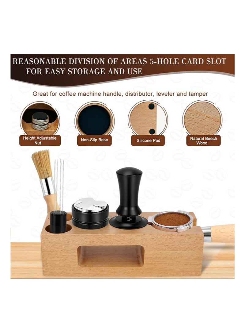 EZSOZO 5 Pack 51mmEspresso Tamper Set Espresso Accessories Kit， With 304 Stainless Steel Espresso Tamper Coffee Distributor，Espresso Stirrer， Espresso Tamping Station， Coffee Clean Brush， Espresso Tools for Coffee Bar - Image 3