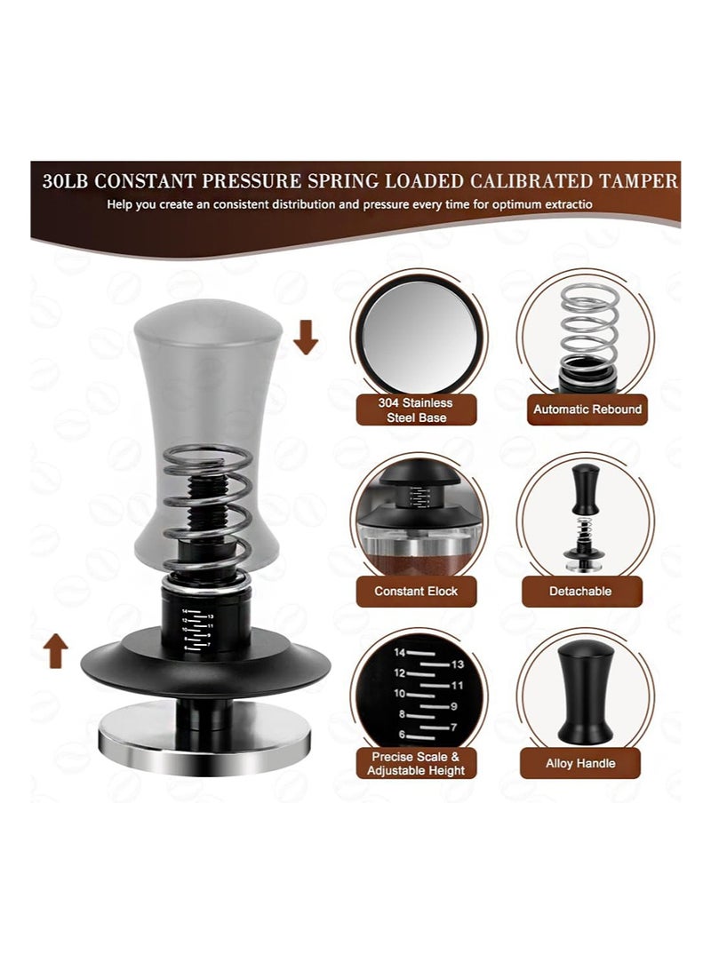 EZSOZO 5 Pack 51mmEspresso Tamper Set Espresso Accessories Kit， With 304 Stainless Steel Espresso Tamper Coffee Distributor，Espresso Stirrer， Espresso Tamping Station， Coffee Clean Brush， Espresso Tools for Coffee Bar - Image 4